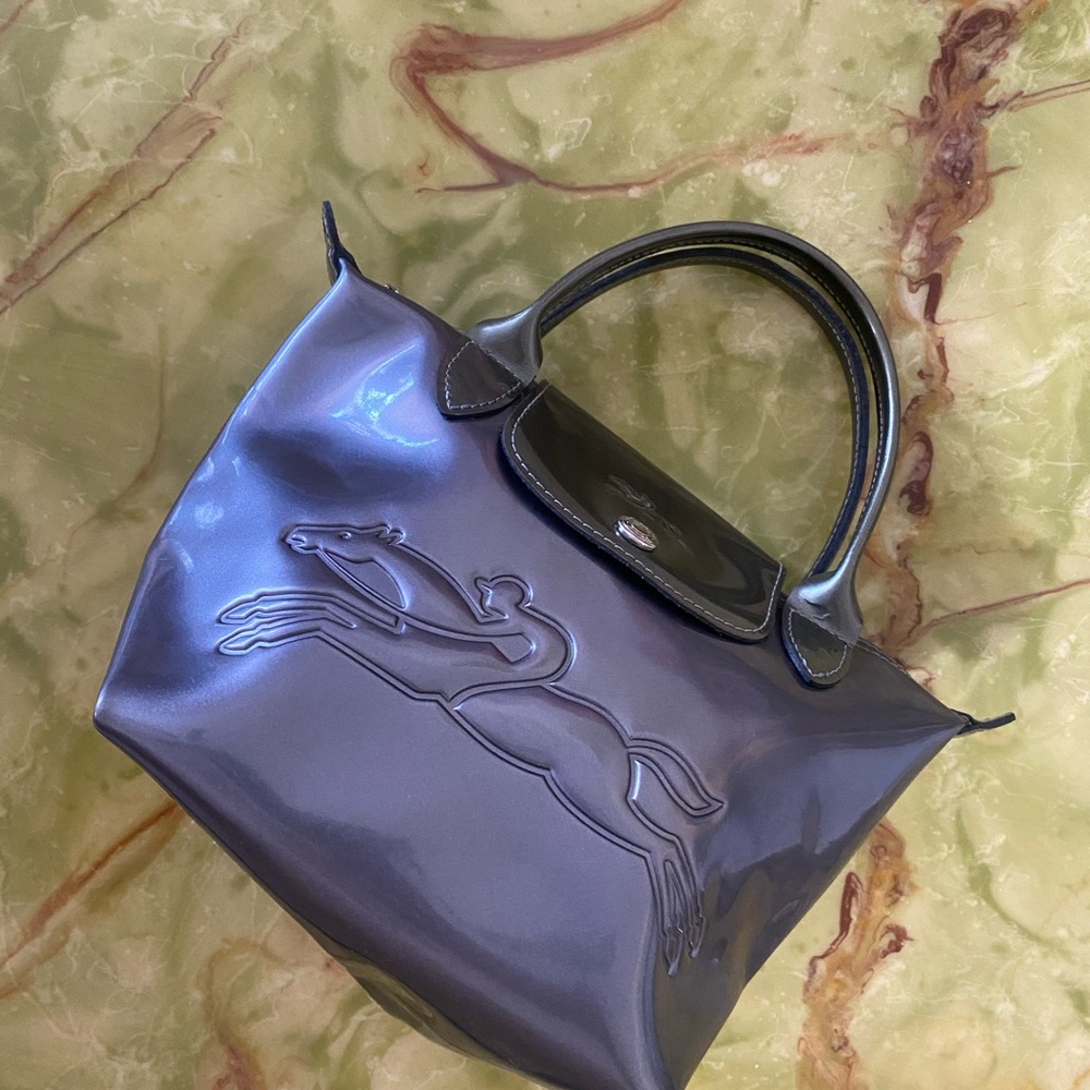 Longchamp mini metallic handbag